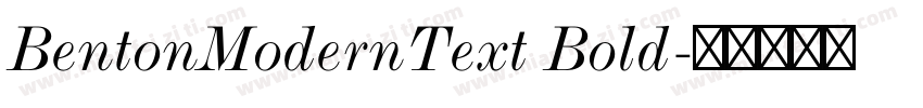 BentonModernText Bold字体转换